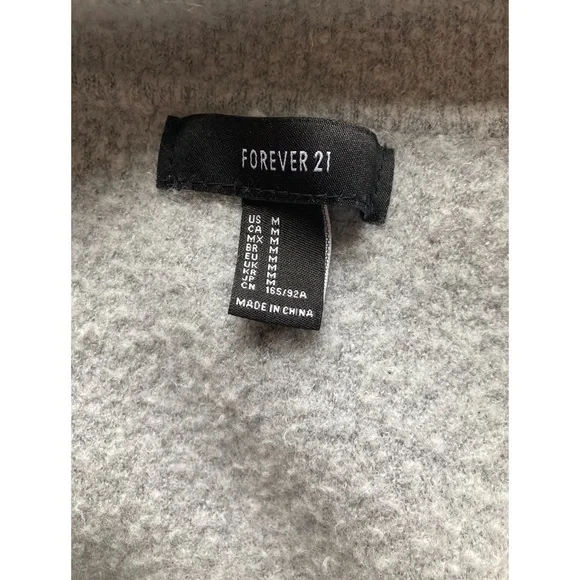 Forever 21 grey long cardigan size Medium - Picture 2 of 3